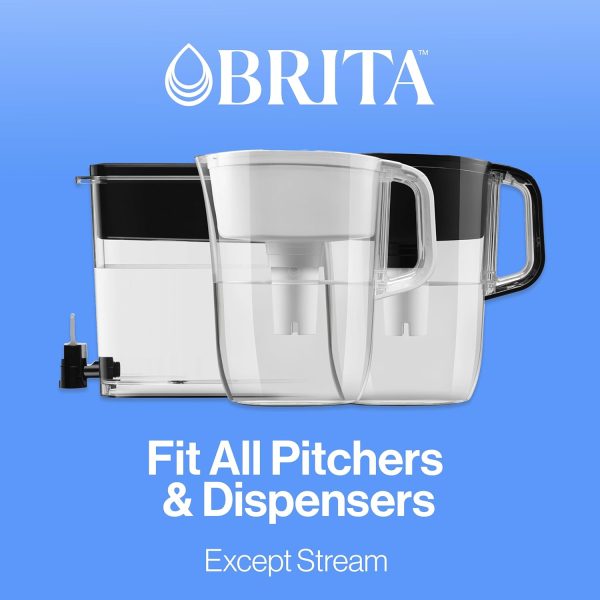 Brita Standard Water Filter for Pitchers and Dispensers, BPA-Free, Reduces Copper, Cadmium and Mercury Impurities, Lasts Two Months or 40 Gallons, Includes 3 Filters for Pitchers - Image 9